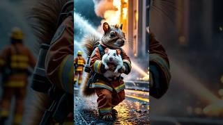 Squeaky the Firefighter Saves Milo! | Heroic Animal Rescue Animation for Kids