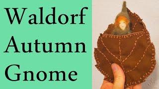 ノームの赤ちゃんを葉で作る方法-Waldorf Autumn Table-Head