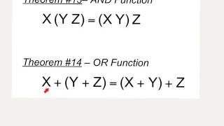 Boolean Algebra and Demorgans