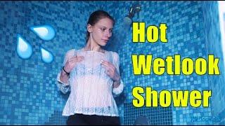 Hot wetlook shower | Wetlook High Heels