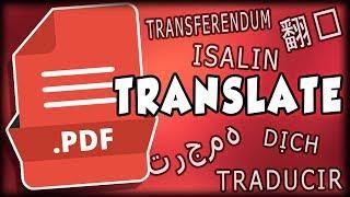 How To Translate A PDF File To Any Language