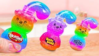 SWEET Honey Bear Rainbow Jelly  How To Make Satisfying Miniature Frozen Jelly Tasty Cakes 