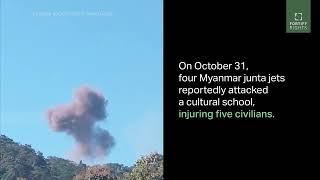 The Myanmar Junta conducts Air Strikes in Laiza, Kachin State.