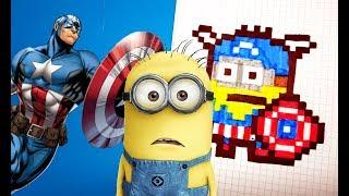 МИНЬОН - КАПИТАН АМЕРИКА (Minion/Captain America)PIXEL ART