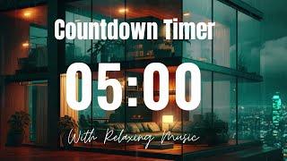 5 minute countdown timer with relaxing music