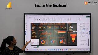 Amazon Sales Dashboard Using Power BI | Data Analytics Project by Fireblaze Student