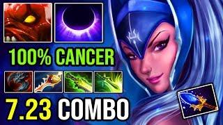 MOST OP COMBO IN 7.23 Crazy 1v5 Scepter Lifestealer + Divine Luna = Unkillable Monster DotA 2