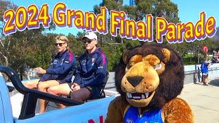 Brisbane Players in the 2024 AFL Grand Final Parade  - Brisbane Lions v Sydney Swans