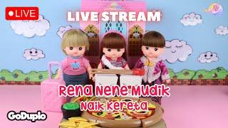 live RENA DAN NENE MUDIK NAIK KERETA -  GODUPLO TV