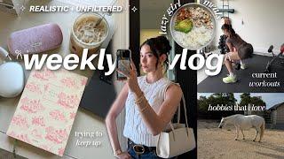 (realistic unfiltered) week in my life | trying brow lamination, reality of WFH, hobbies, workouts!