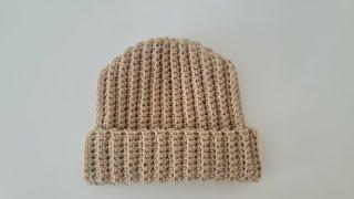 How to Crochet Simple Beanie - Repeat Row - Streatchy 