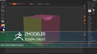 ZBrush ZModeler Edge Actions - Edge Move Infinite Radius