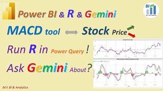 Power BI & R & AI ChatBot: MACD Chart for Stock Price Analysis & Ask Gemini about,#powerbideveloper