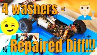 WLToys 144001 Repairing a broken differential with 4 washers!