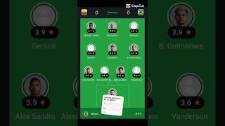 ALINEACIONES BRASIL VS ECUADOR.