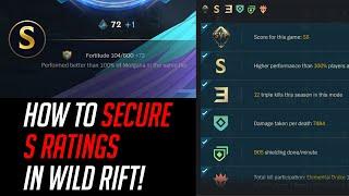 Wild Rift HOW TO SECURE S RATINGS ON THE NEW PATCH (BROKEN SYSTEM?)