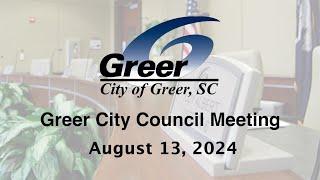 CITY COUNCIL MEETING August 13, 2024