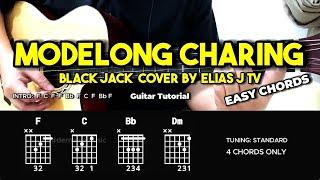 Modelong Charing - Black Jack (Elias Cover) Easy Guitar Tutorial For Beginners (CHORDS & LYRICS)