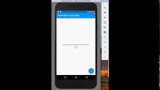 First Flutter App on Android Emulator With No Extra Code Added - Android Studio