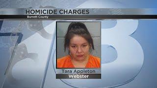 Homicide charges filed against Burnett County woman