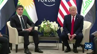 Kurdistan Region President Nechirvan Barzani meets US counterpart Donald Trump in Davos