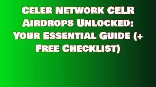 Claim Free Airdrop Celer Network CELR ~ $1311 USDT on Trustwallet