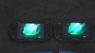 PS Vita 1000 vs PS Vita 2000 side by side Display Comparison