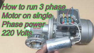 How to run three phase motor with single phase Supply