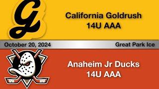 #36 Anaheim Ducks vs #58 California Goldrush - 14U AAA - October 20, 2024