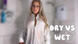 [4K] Transparent Clothes Haul | Dry vs Wet with Shan (2024)