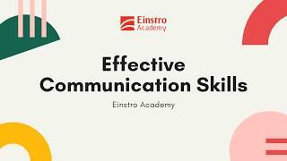 Effective Communication Skills