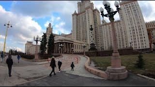 Walking tour in Moscow state university. 4K 60fps. | МГУ Москва.