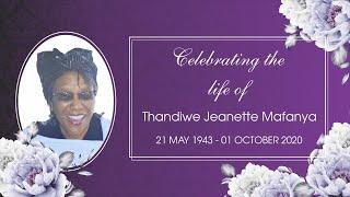 In Loving Memory Of ThandiweJeanette Mafanya