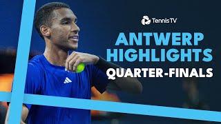 Auger-Aliassime Faces RBA; Tsitsipas & De Minaur Feature | Antwerp 2024 Quarter-Final Highlights