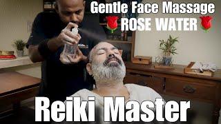 Satisfying Face massage Asmr relaxation by Indian Barber Reiki Master