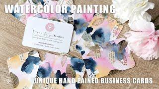 How to make hand painted business cards | Unique, original idea