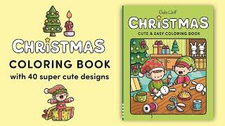 Christmas -  A cute and easy coloring book for adults and teens | digital flip through