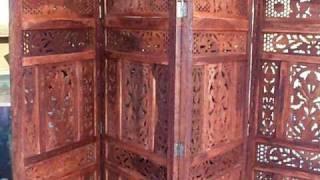 Exotic Room Divider Teak wood screen $178