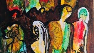 Tribal Women Painting || Mixed Media #Tribal Art