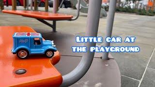 Little blue car at the playground. Subscribe @JustMoreVideos ​⁠ for more videos and shorts