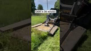 Lawn Care Brush Cutting Job - ASMR Bush Hogging Overgrown Lot
