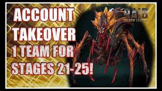 Account Takeover Spider 21-25 WITH JUST ONE TEAM! Raid: Shadow Legends