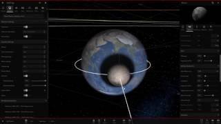 Solar eclipse simulation in Universe Sandbox - Moon shadow RAW