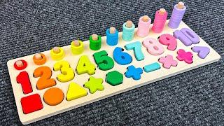 Find the Missing Numbers and Shapes with a Montessori Activity Puzzle