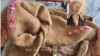 How to knit pahadi style scarf || Pahadi Scarf Knitting Tutorial || New Knitting Design