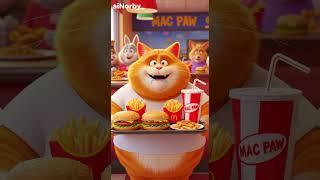 Fat Cat Causes Chaos at Diner  | Everyone Laughed! #ai #cat