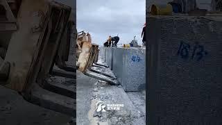 Double blade Mining Machine for stone block Cutting in granite  quarry #stonemachine
