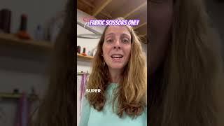Rules of sewing: fabric scissors ONLY ️ #sewingtools #sewing #sewinghacks #sewingmadeeasy