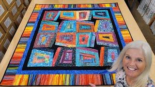 PATCHWORK LIKE A PAINTING!!! "PEEKING POINTS" QUILT TUTORIAL