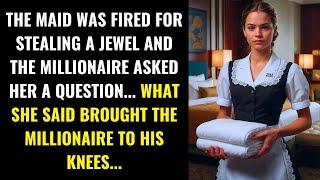 THE WAITRESS WAS FIRED FOR STEALING A JEWEL, BUT WHAT SHE SAID BROUGHT THE MILLIONAIRE TO HIS KNEES